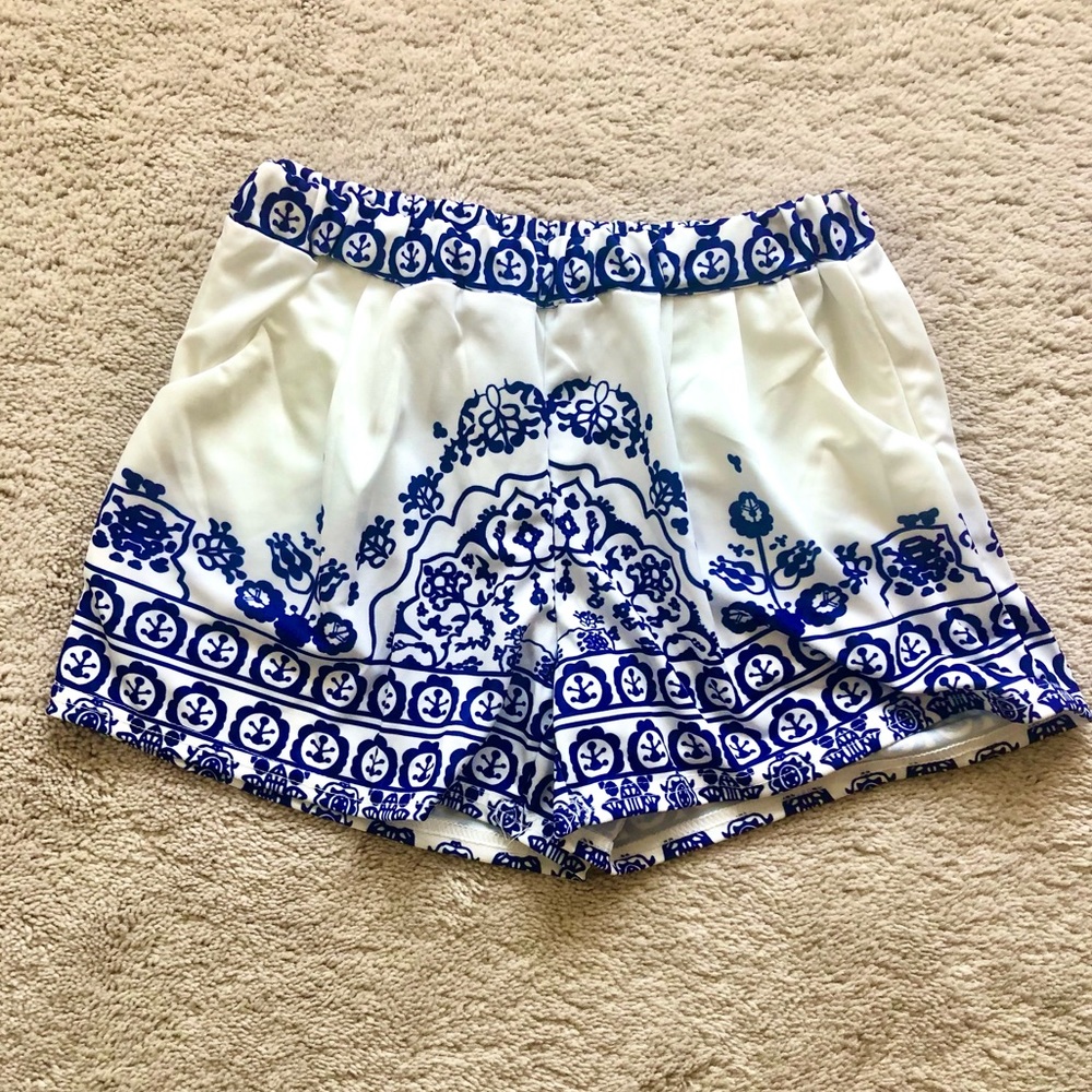 Boho printed shorts with pockets
